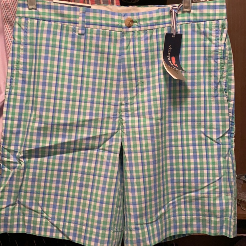 NWT NEVER WORN VINEYARD VINES GREEN/BLUE PLAID BREAKER SHORT‼️